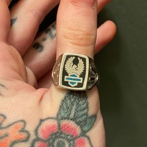 Harley Davidson turquoise ring